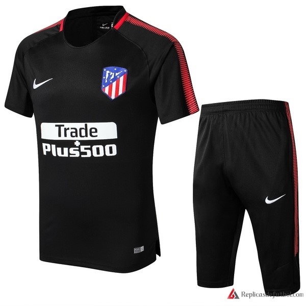 Camiseta Entrenamiento Atlético de Madrid Conjunto Completo 2017-2018 Negro